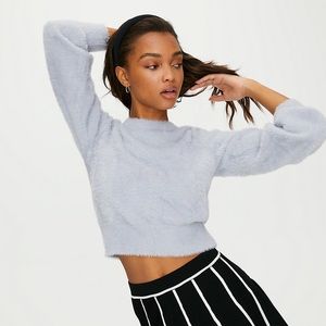 Sunday Best Kitten Sweater in Opal Grey